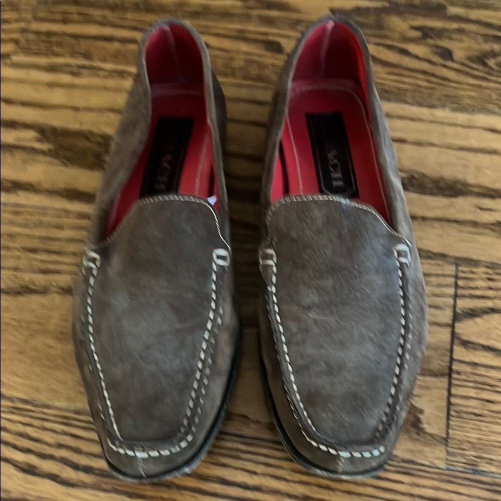Coach brown  Suede Loafers with Red Lining